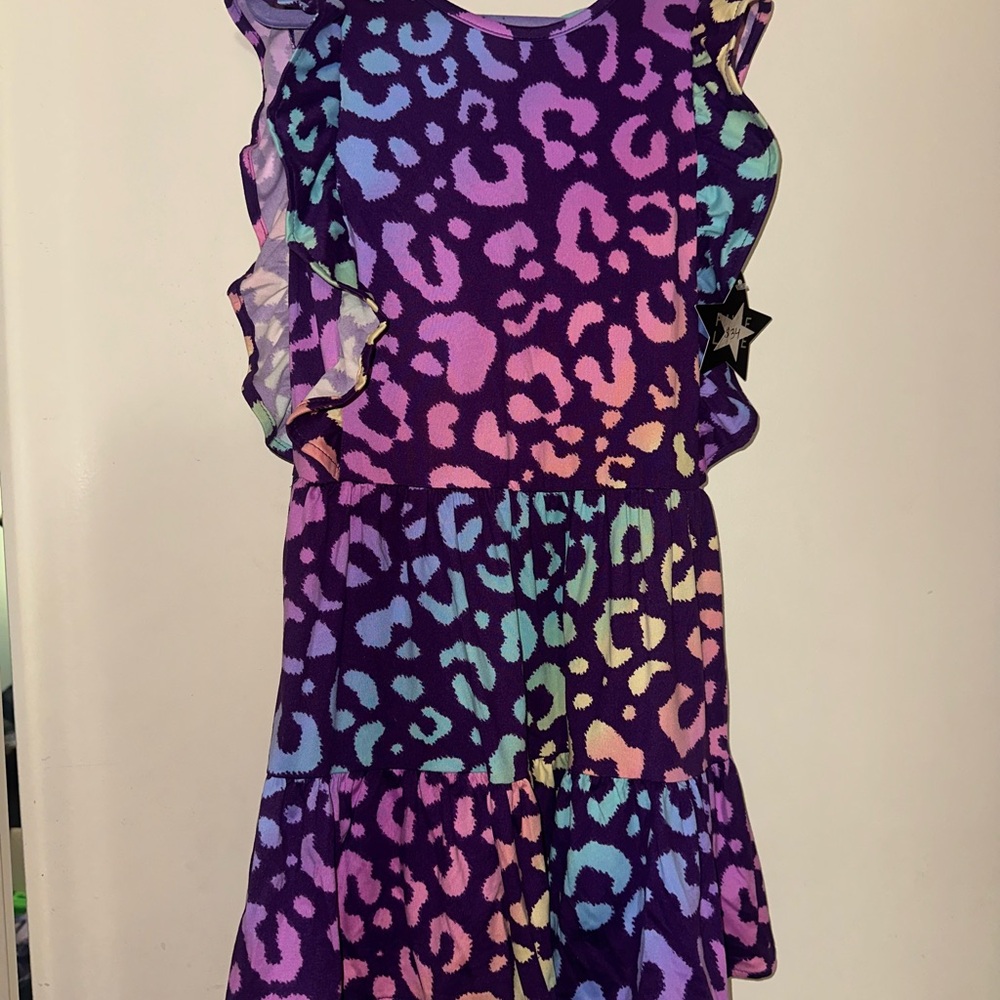 Pixie Lane size 7 NWT Colorful Leopard Print Kids Dress